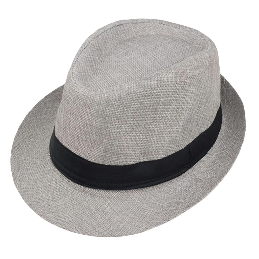 5167 Fedora Hats Short Brim Unisex Summer Beach Style 1920s Party